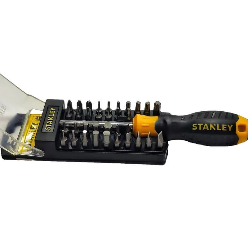 Викрутка Stanley Multibit 1/4", тримач біт, 34 біт, SL, PH, Torx, H, кейс, набір 35 предметів.