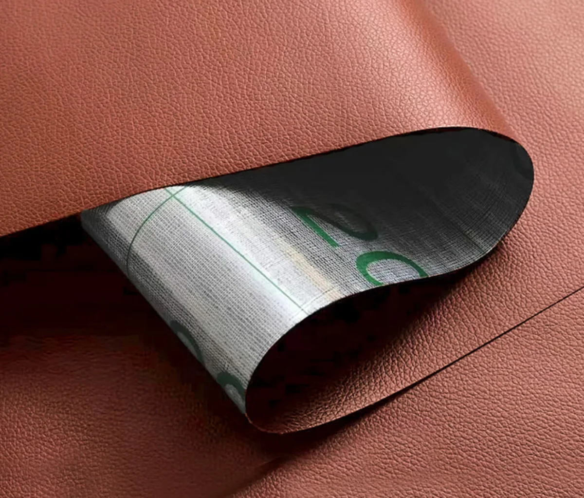 Самоклеюча екошкіра 1,37х1 м 0,5 мм PVC+PU Теракотовий