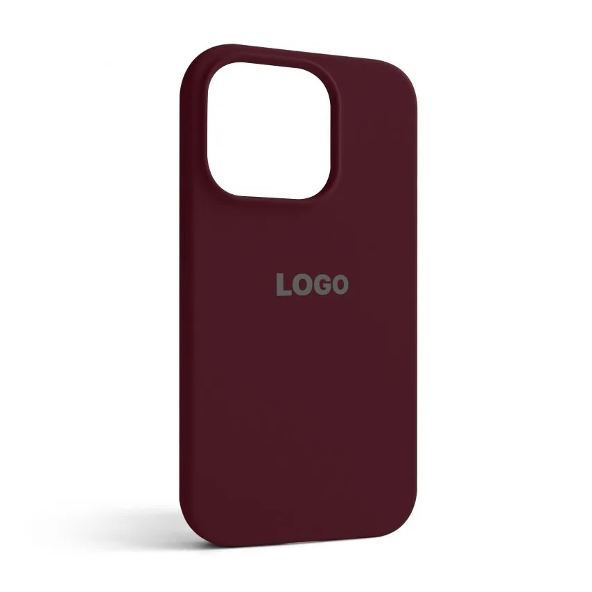 Чохол Silicone Case для Apple iPhone 15 Pro силіконовий бордовий