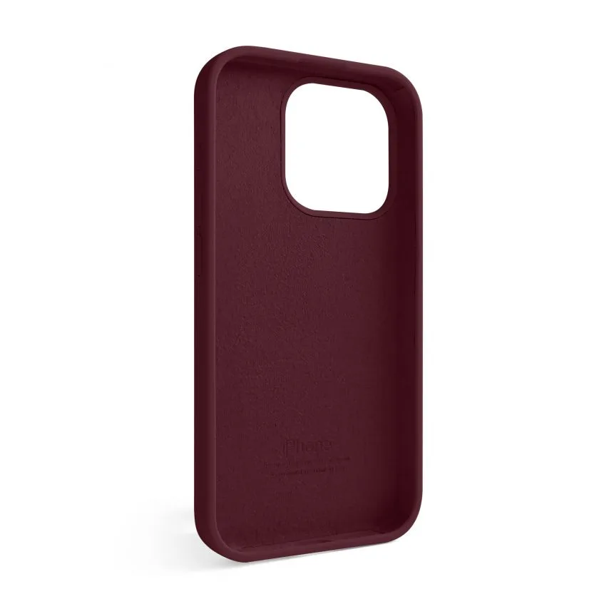 Чохол Silicone Case для Apple iPhone 15 Pro силіконовий бордовий