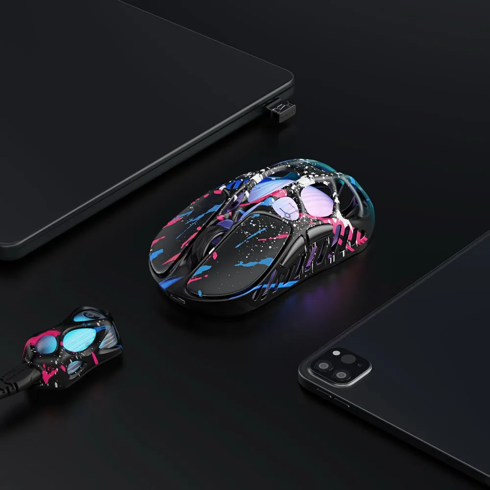 Миша GravaStar Mercury X Pro, 8K, BT/WL/USB-A, RGB, Neon Graffiti