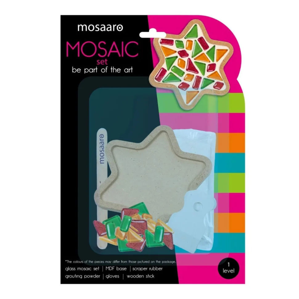 Дитячий набір для творчості Mosaaro МДФ кришталевий мозаїка 30х30 см прозора