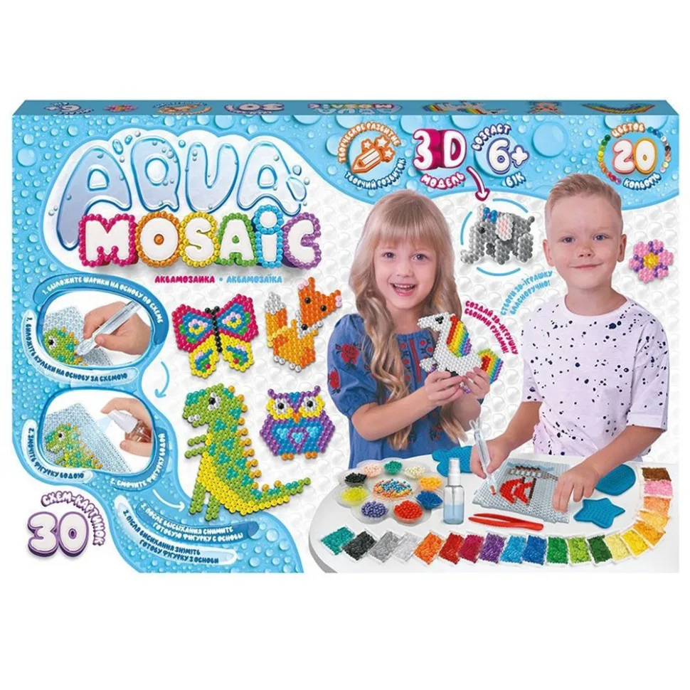 Креативне творчество Danko Toys тісто 30 схем-картинок 12 кольорів, що світяться в темряві