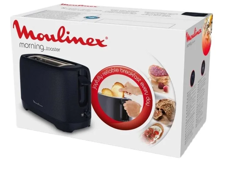 Тостер Moulinex пластик 850Вт темно-синій 2 відділення розморожування