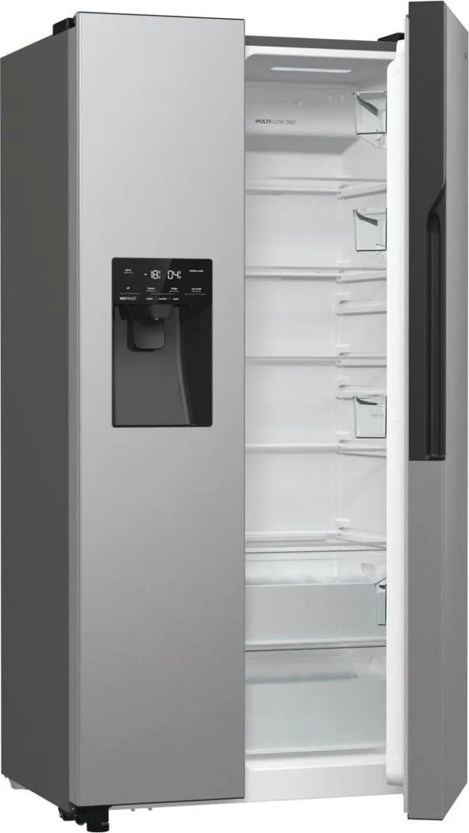 Холодильник Gorenje SBS, 179х70х92 см, 2-дверний, 376 л (190 л корисного об'єму), клас енергоефективності А++, NF+, інверторний ко