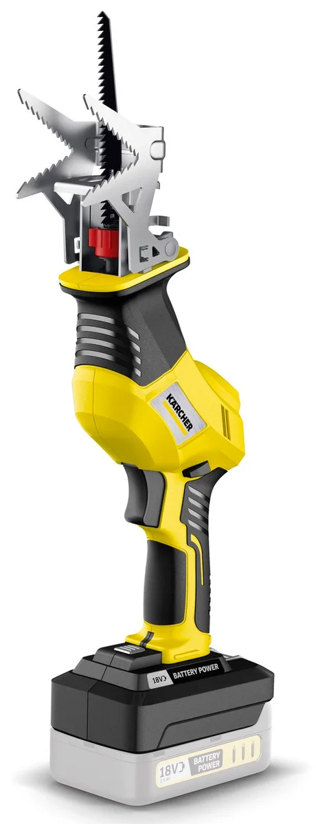 Акумуляторна шабельна пила Karcher PGS 4-18 18В, пропил 80мм, вага 1.4кг, без батареї та зарядного пристрою.
