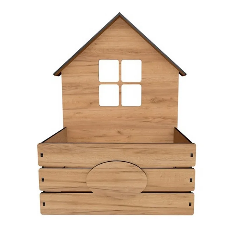 Корзина для декорування Fabrika Decoru МДФ 270х126х290 мм натуральний колір