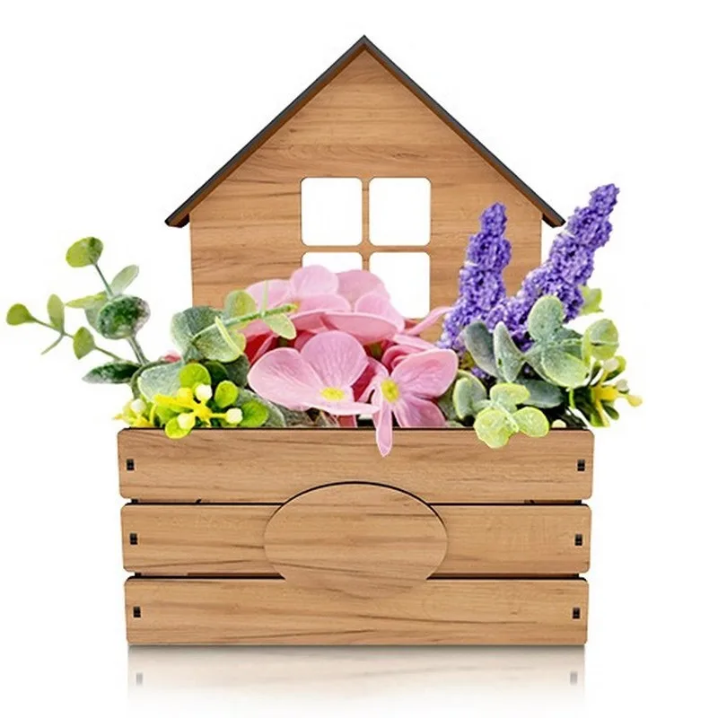 Корзина для декорування Fabrika Decoru МДФ 270х126х290 мм натуральний колір