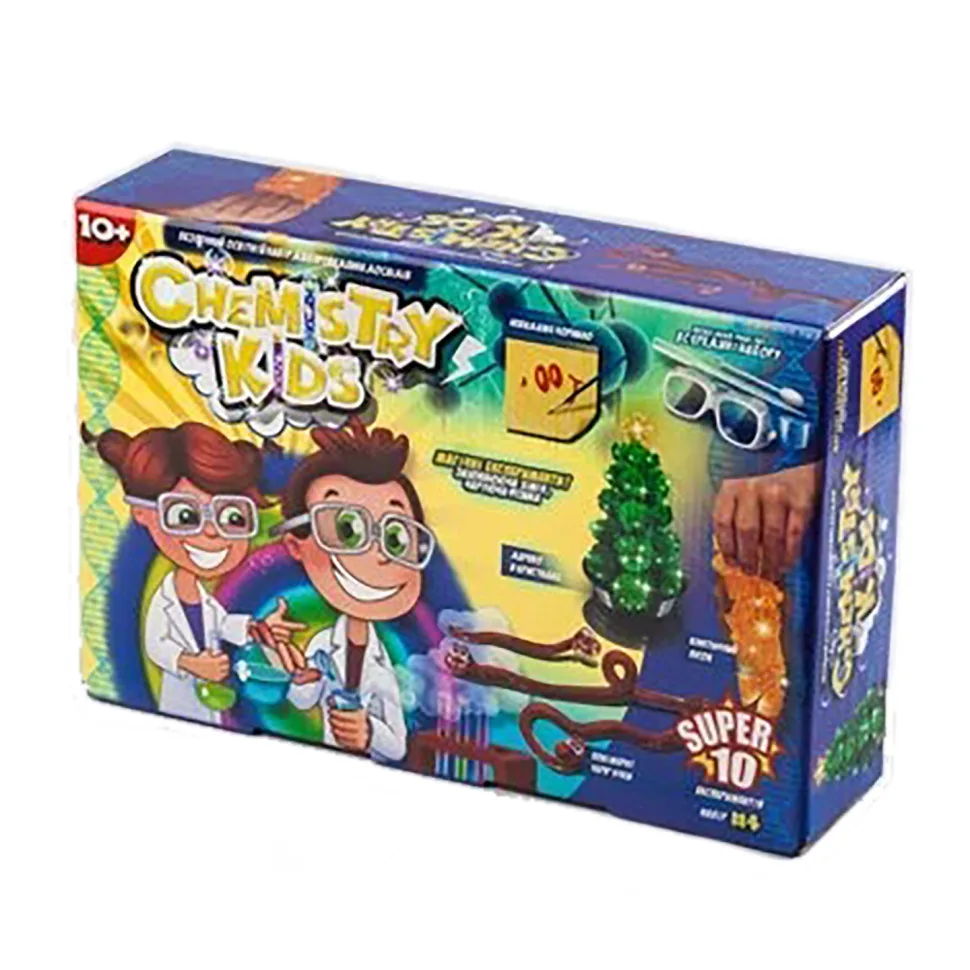Освітній набір для експериментів Danko Toys 22х8х34 см безпечний кольоровий хімічний набір