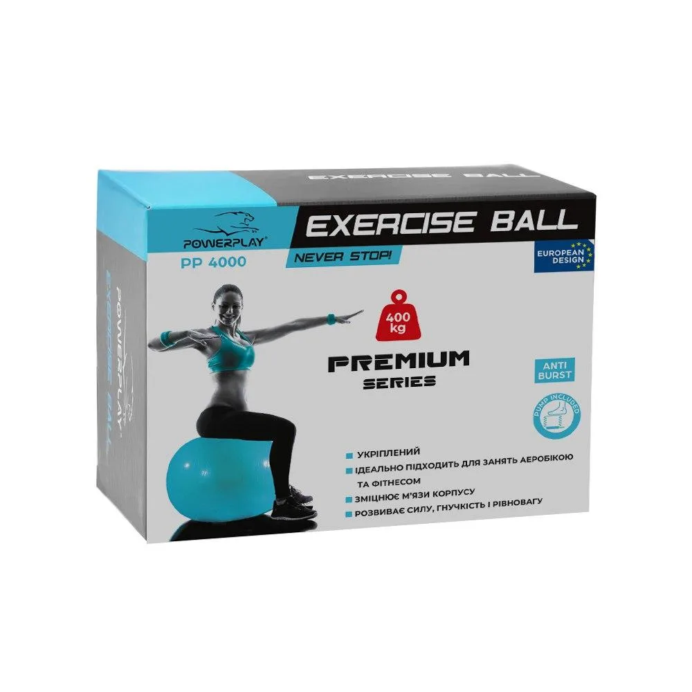 М'яч для фітнесу Active Point PVC 65 см Синій