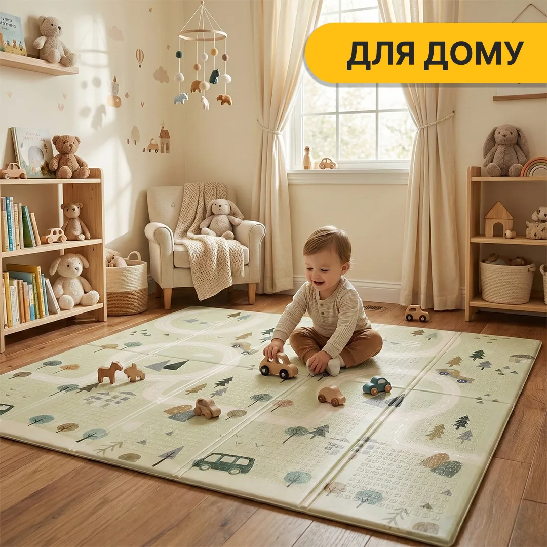 Дитячий ігровий килимок LEOBRO з пінополіуретанової піни 180х200 см