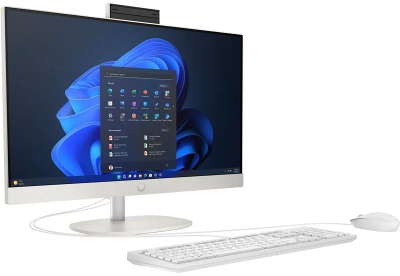 Комп'ютер персональний моноблок HP 240-G10 23.8" FHD IPS AG, Intel i5-1334U, 16GB, F512GB, UMA, WiFi, кл+м, 3р, Win11P, білий