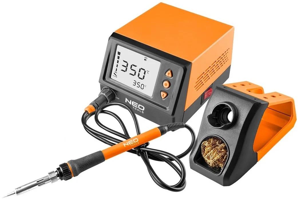 Паяльна станція Neo Tools SL1 60Вт з температурним діапазоном 180-450 °С, РК-дисплеєм, ESD-захистом та функцією автоматичного відк