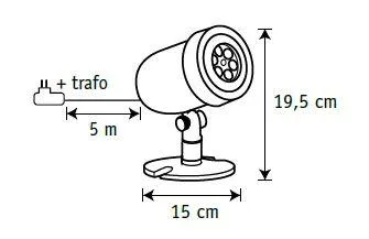 Проектор LED Luca Lighting ПВХ 12 проекцій холодне біле