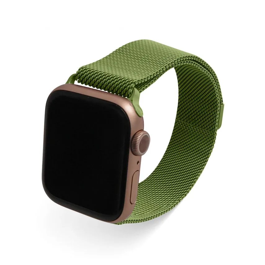 Ремешок Apple металлический 38-40 мм зеленый миланская петля
