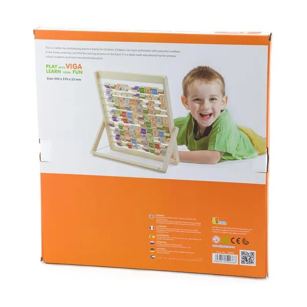 Деревянная игра Viga Toys Изучаем умножение 38х36 см разноцветная