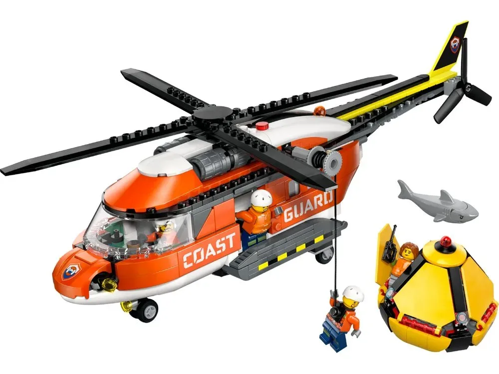 Конструктор LEGO City Рятувальний катер і гелікоптер берегової охорони