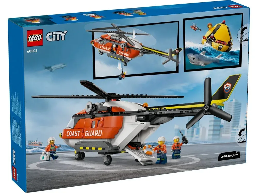 Конструктор LEGO City Рятувальний катер і гелікоптер берегової охорони