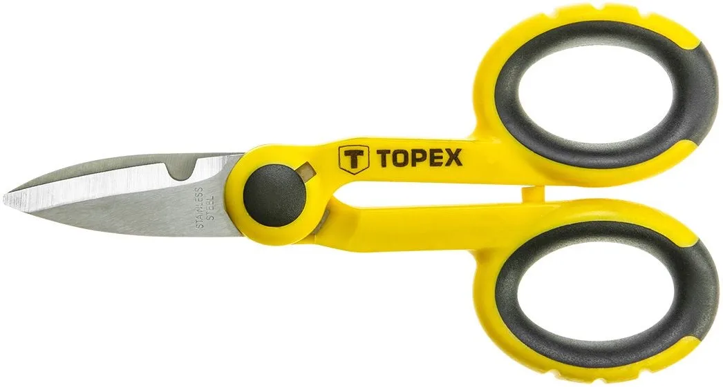 Ножиці універсальні TOPEX 140мм з гумованими ручками для ремонту та моделювання інструмент для різання