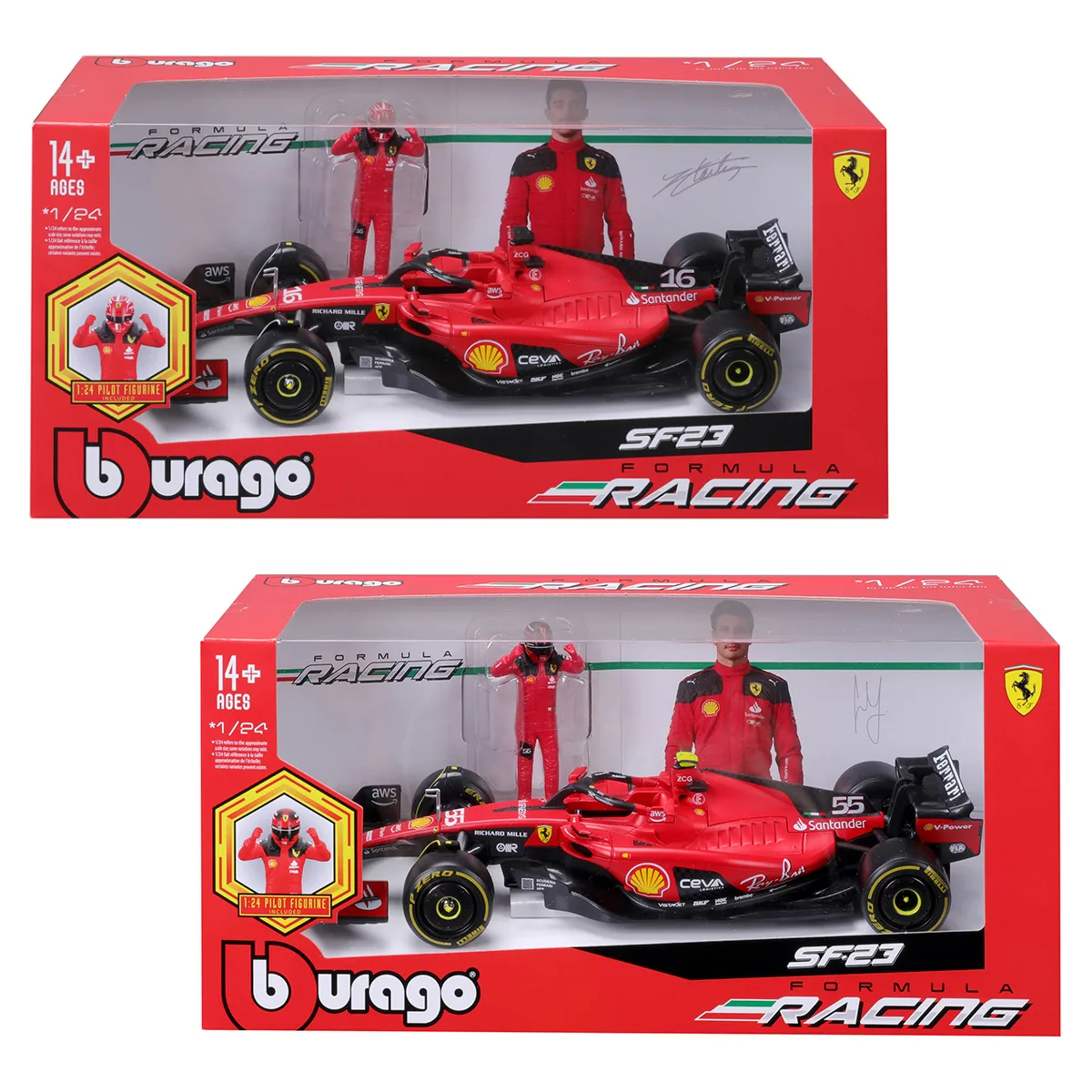 Автомодель Ferrari Bburago метал пластик 1:24 червоний