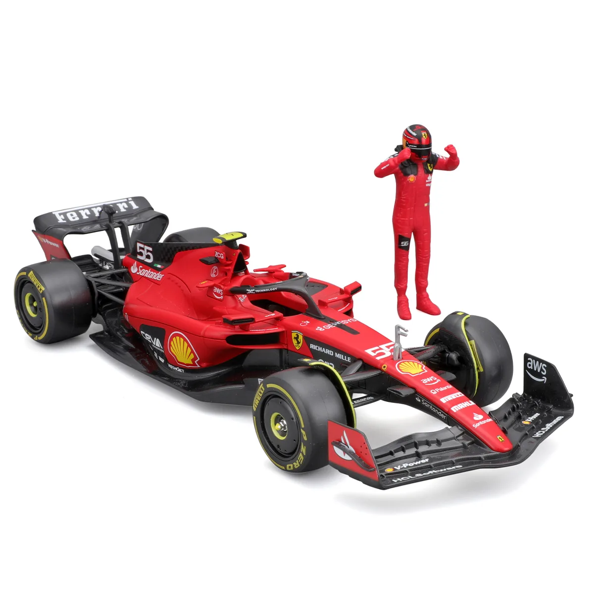 Автомодель Ferrari Bburago металл пластик 1 24 красный