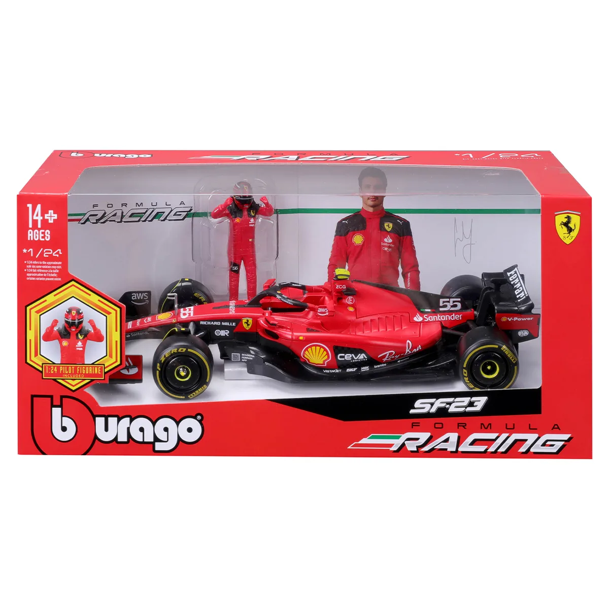 Автомодель Ferrari Bburago металл пластик 1 24 красный