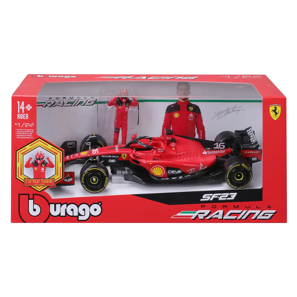 Автомодель Ferrari Bburago металл пластик 1 24 красный