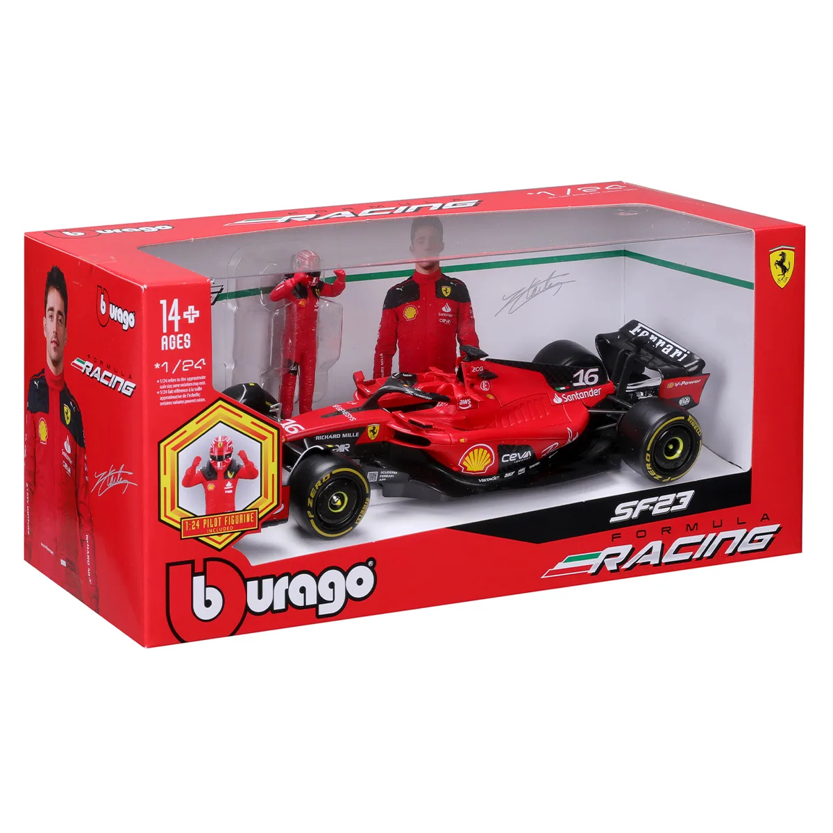 Автомодель Ferrari Bburago металл пластик 1 24 красный