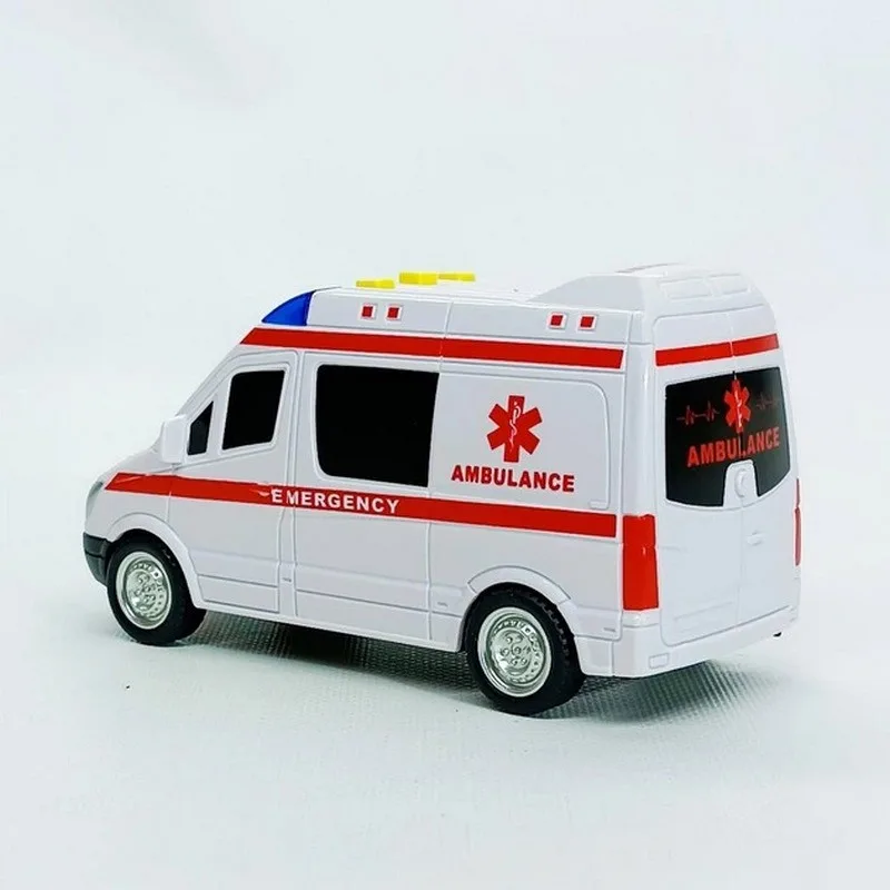 Дитяча автомодель Швидка допомога пластиковий 17х7 см зі звуковими та світловими ефектами