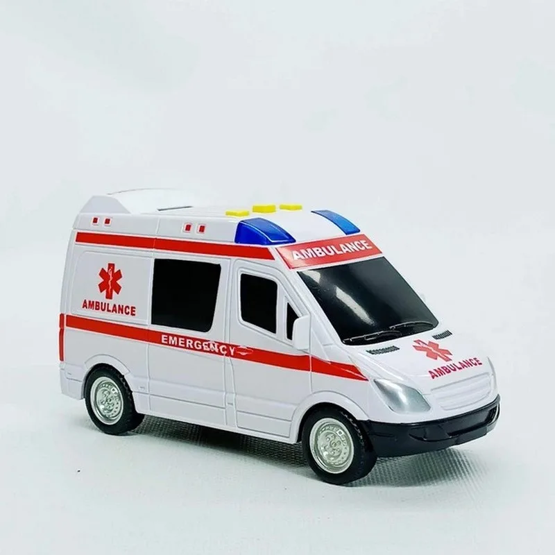Дитяча автомодель Швидка допомога пластиковий 17х7 см зі звуковими та світловими ефектами