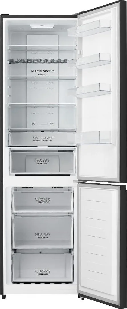 Холодильник Gorenje с нижней морозильной камерой, 200x60x60 см, 2 двери, объем 238(98) л, класс энергопотребления А+, NF+, зона свежести, внешний дисплей