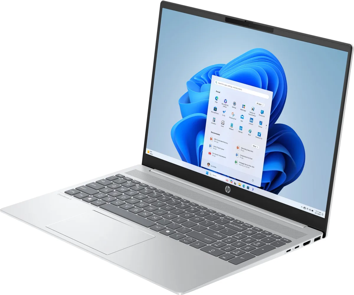Ноутбук HP OmniBook 5 16-af1009ua 16" WUXGA IPS AG, Intel U7-255U, 32GB, F1TB, UMA, DOS, сріблястий