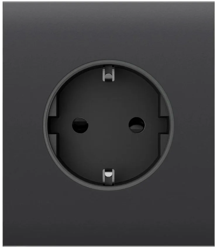 Центральна панель для вбудованої розетки Ajax CenterCover for Outlet Basic, graphite
