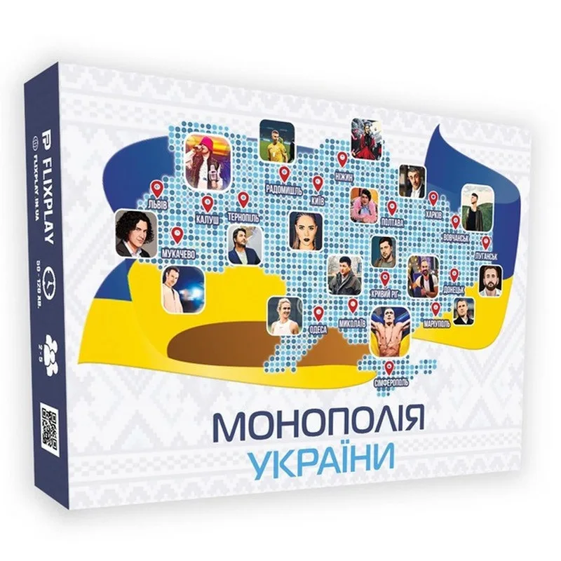 Настільна гра Монополія України FlixPlay картонне поле 2-5 гравців багатоколірна