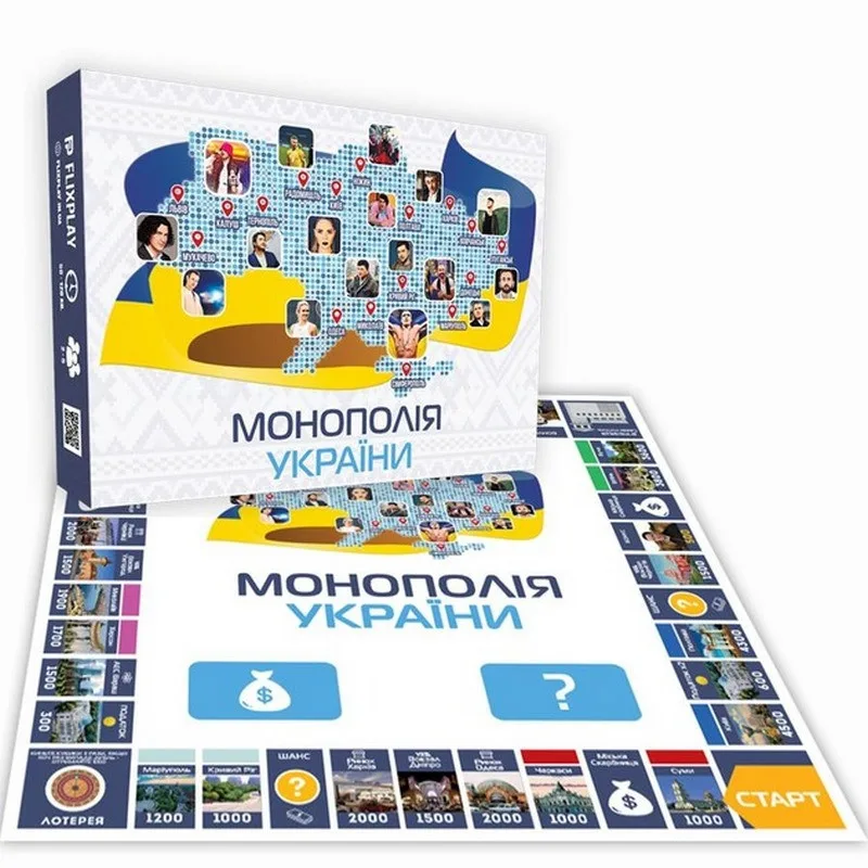 Настільна гра Монополія України FlixPlay картонне поле 2-5 гравців багатоколірна