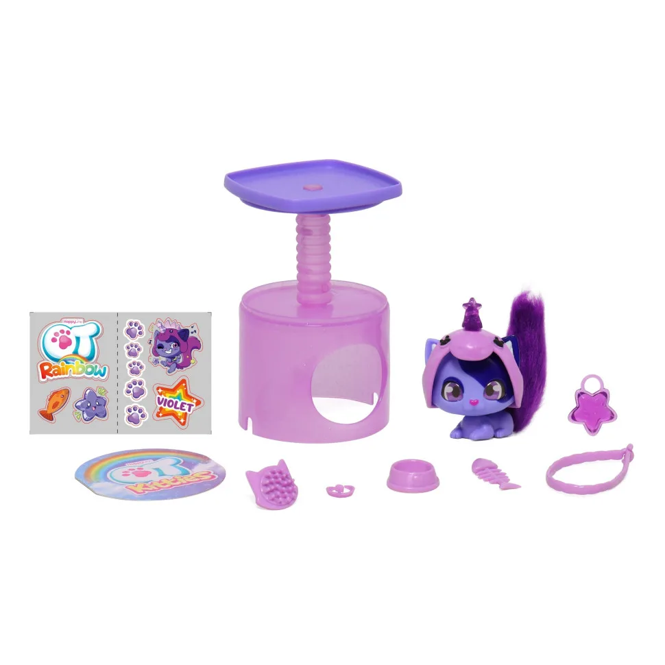Детский игровой набор QT Kitties пластик 10х10 см розовый