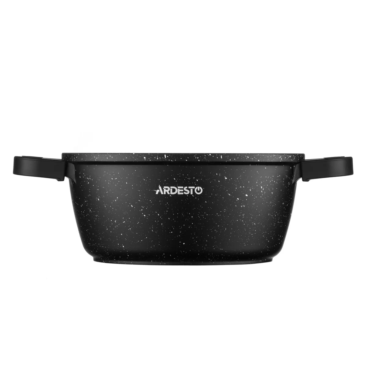 Каструля з прозорою кришкою ARDESTO Gemini Anzio, 1.8л, алюміній, чорного кольору.