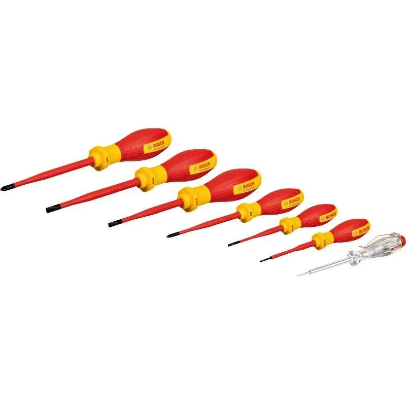 Набор отверток Bosch Professional, SL/PH, VDE, 7 шт