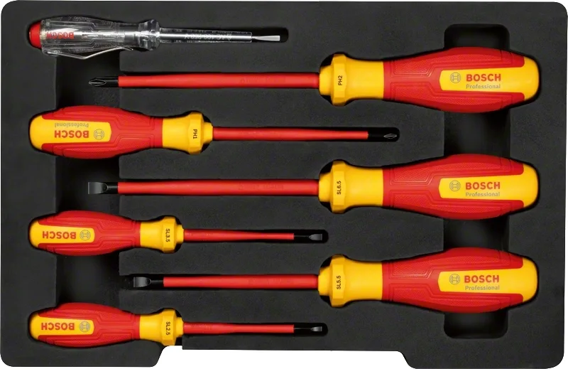 Набор отверток Bosch Professional, SL/PH, VDE, 7 шт