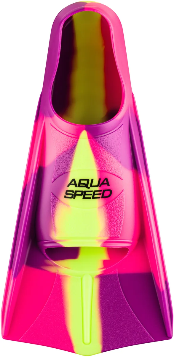 Ласти Aqua Speed силіконові 31-32 рожеві фіолетові жовті