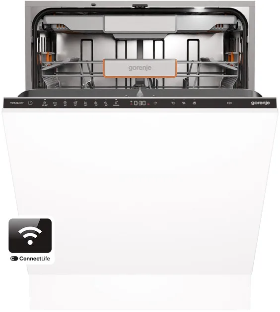 Вбудована посудомийна машина Gorenje, на 16 комплектів, клас енергоефективності A+++, 60 см, з інверторним мотором, Wi-Fi, системо