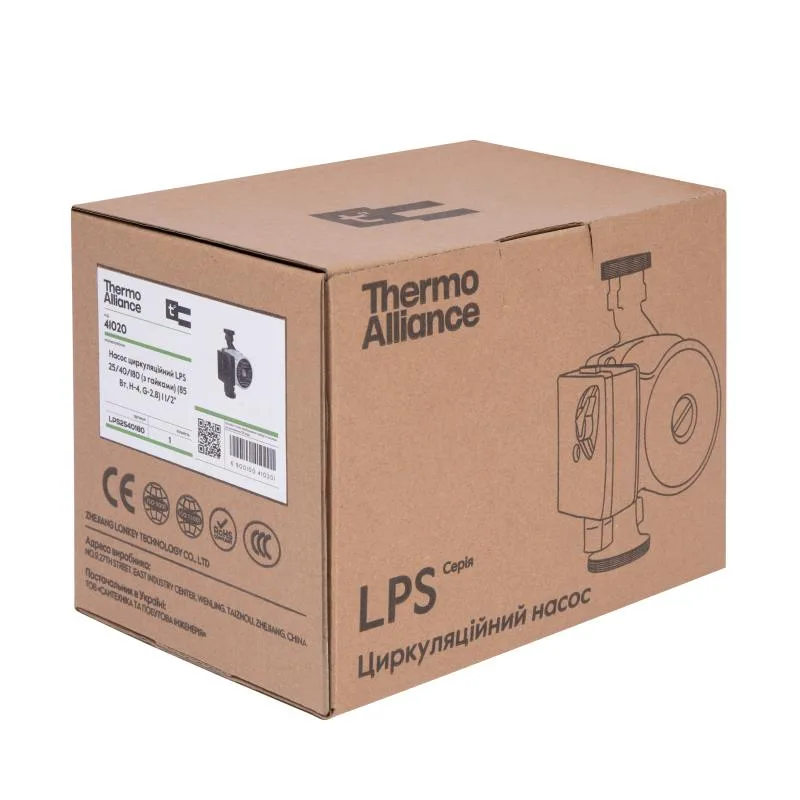 Циркуляційний насос Thermo Alliance LPS 25/40 180 85 Вт 1 1/2" різьблення