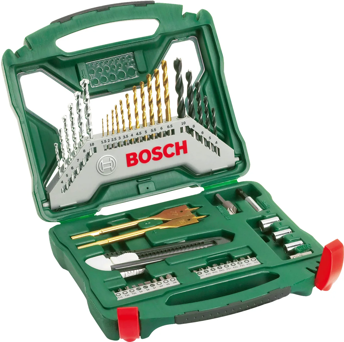 Набір інструментів Bosch Professional X-LINE-50 TITANIUM, 50 одиниць.