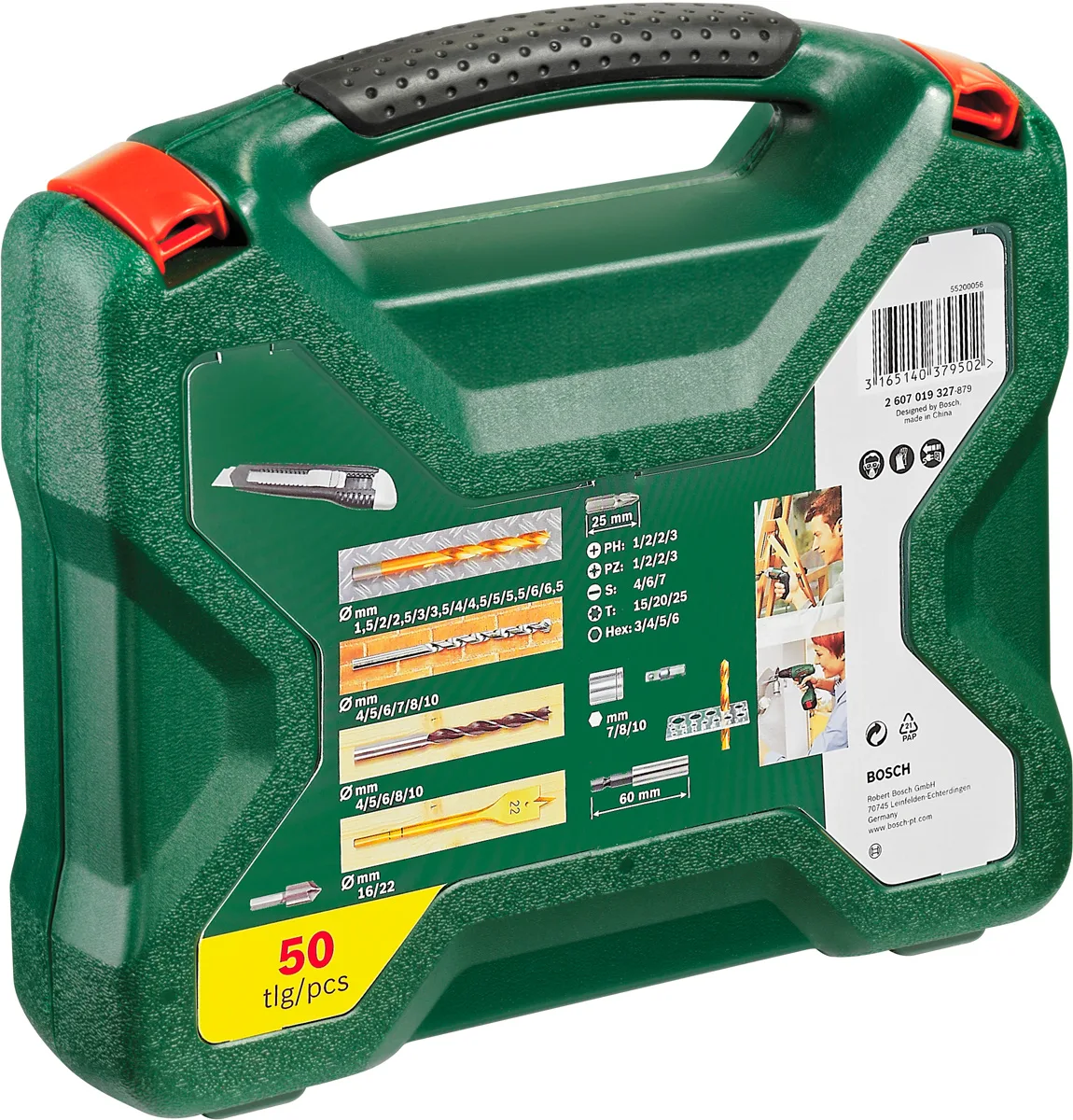 Набір інструментів Bosch Professional X-LINE-50 TITANIUM, 50 одиниць.