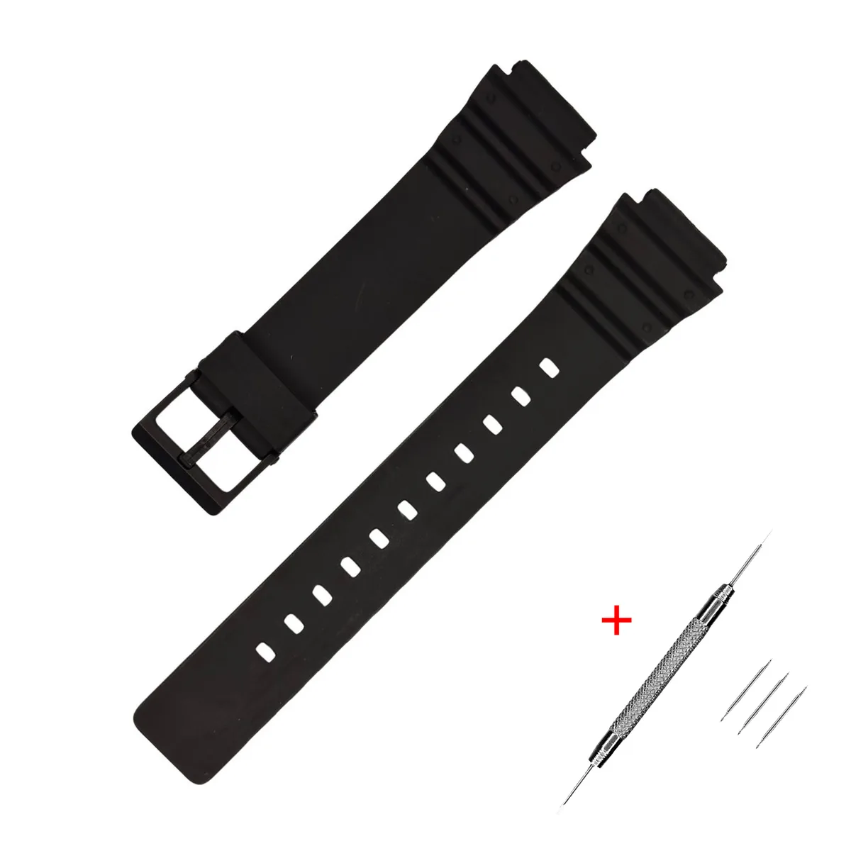 Ремінець Casio поліуретановий 16 мм чорний