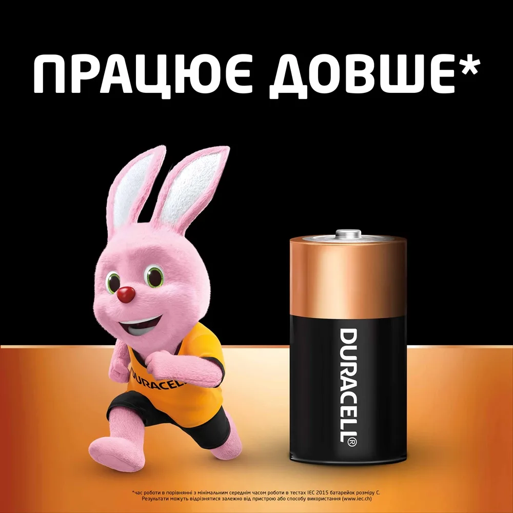 Лужні батарейки Duracell C 2 шт 1,5 В
