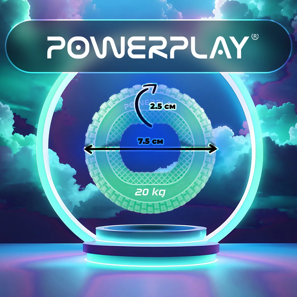 Еспандер кистьовий Active Point силіконовий 20 кг зелений