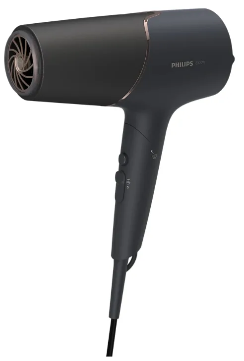 Фен Philips 2300 Вт с ионизацией, с концентраторами 9 мм и 11 мм, черный.