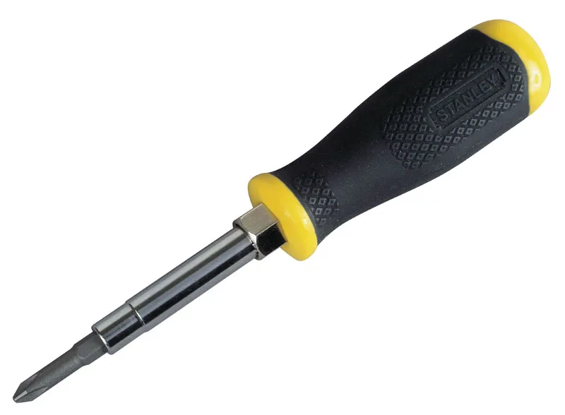 Мультитул Stanley 6 в 1 з бітотримачем 1/4", двостороннім трубчастим ключем та двома бітами SL і PH.