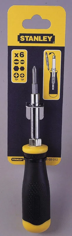 Мультитул Stanley 6 в 1 з бітотримачем 1/4", двостороннім трубчастим ключем та двома бітами SL і PH.